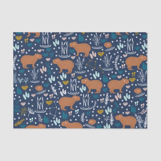 Cute Capybara Tissue Paper Tissuepapier (Voorkant)