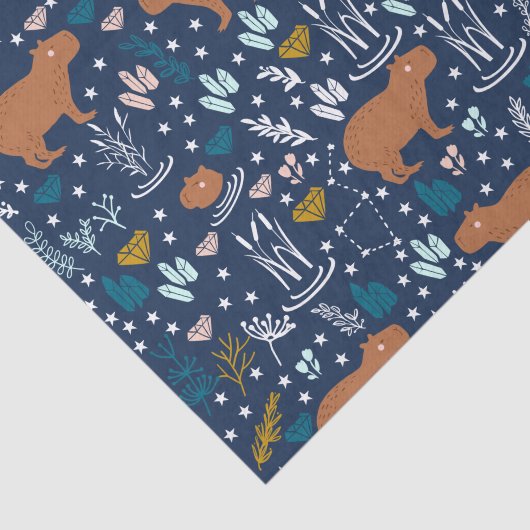 Cute Capybara Tissue Paper Tissuepapier (Detail)