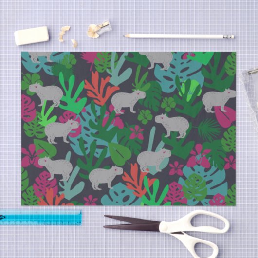 Cute Capybara Tissue Paper Tissuepapier (Craft)