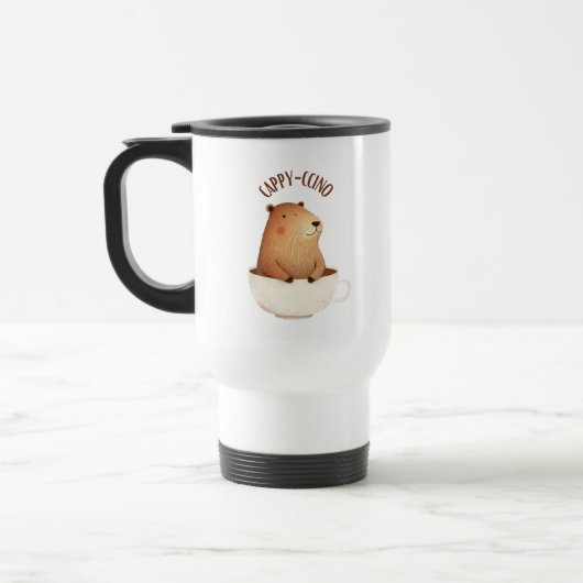 Cute Capybara Travel Mug, Gift idea, Unique, Fun Reisbeker (Links)