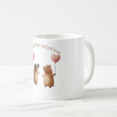Cute Capybara Valentine Couple Balloon Coffee Mug Tweekleurige Koffiemok (Voorkant rechts)