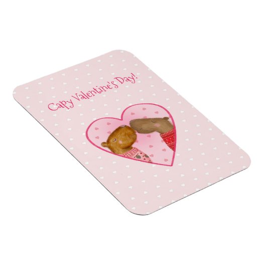 Cute capybara Valentine's Day magnet Magneet (Rechterzijde)