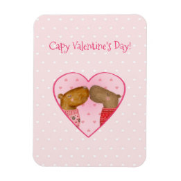 Cute capybara Valentine's Day magnet Magneet