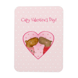 Cute capybara Valentine's Day magnet Magneet