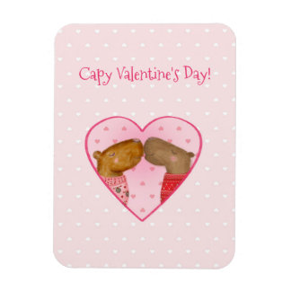 Cute capybara Valentine's Day magnet Magneet