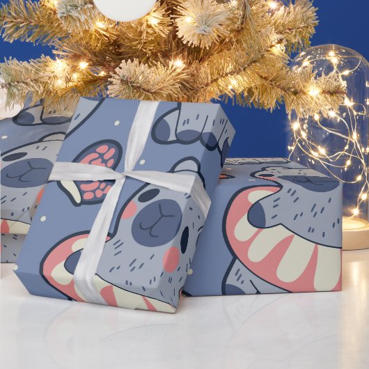 Cute Capybara Wrapping Paper Cadeaupapier (Feestdagen)