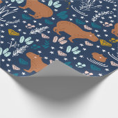 Cute Capybara Wrapping Paper Cadeaupapier (Hoek)