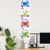 Cute car cartoon illustration growth grafiek poster (Thuiskantoor)