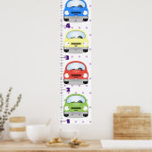 Cute car cartoon illustration growth grafiek poster (Keuken)