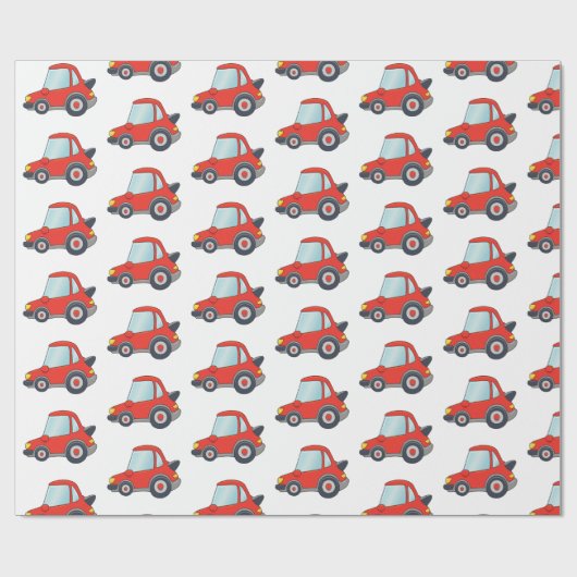 Cute Car Pattern Design Cadeaupapier (Vlak)