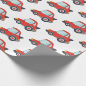 Cute Car Pattern Design Cadeaupapier (Hoek)