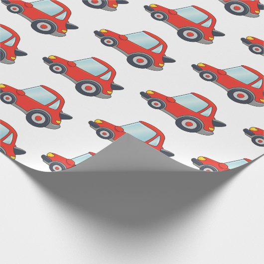 Cute Car Pattern Design Cadeaupapier (Hoek)