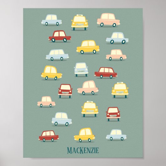 Cute Car Personalized Poster (Voorkant)