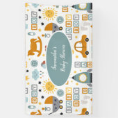Cute Car Speelgoed Pattern Boy Blauwgroen Baby sho Spandoek (Verticaal)