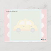 Cute Car Transportation Theme Baby Kinderen Gifts Briefkaart (Achterkant)