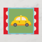 Cute Car Transportation Theme Baby Kinderen Gifts Briefkaart (Voorkant)