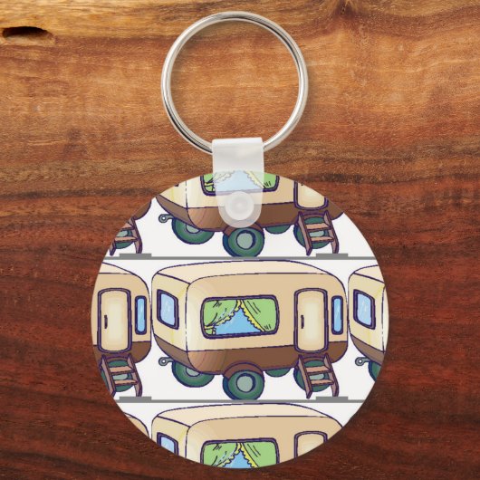 Cute caravan camping lovers sleutelhanger (Voorkant)