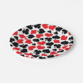 Cute card suit casino's spelen papieren bordje (Gekanteld)