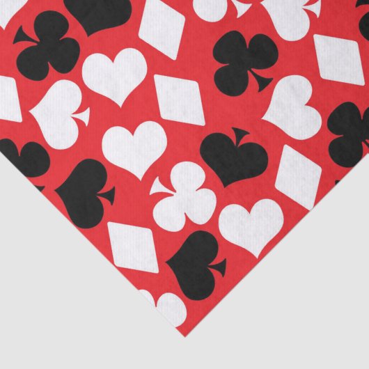 Cute card suit casino's spelen tissuepapier (Detail)