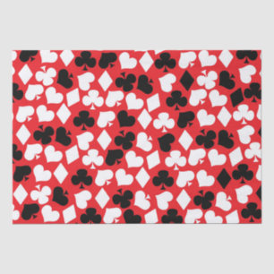 Cute card suit casino's spelen tissuepapier