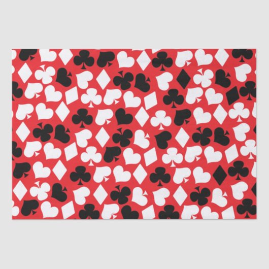 Cute card suit casino's spelen tissuepapier (Voorkant)