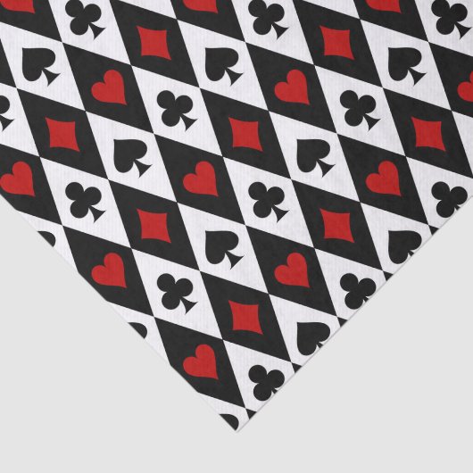 Cute card suit patroon tissuepapier (Detail)