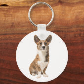 Cute Cardigan Welsh Corgi Puppy Hondenliefhebber Sleutelhanger (Voorkant)