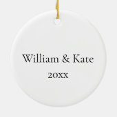 Cute Cardinal Giving Gifts Couple Custom Christmas Keramisch Ornament (Achterkant)