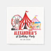 Cute Carnival Circus Show Kinderen Birthday Servet (Voorkant)