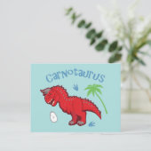 Cute Carnotaurus Briefkaart (Staand voorkant)
