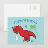 Cute Carnotaurus Briefkaart (Voorkant / Achterkant)