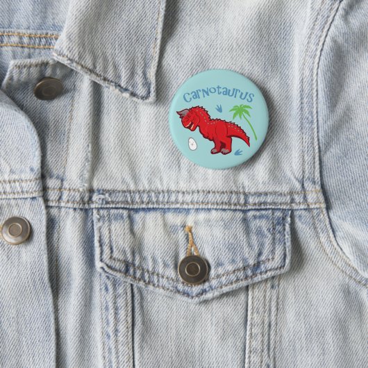 Cute Carnotaurus Ronde Button 5,7 Cm (In situ)