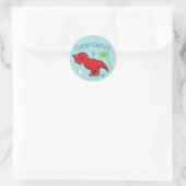 Cute Carnotaurus Ronde Sticker (Tas)