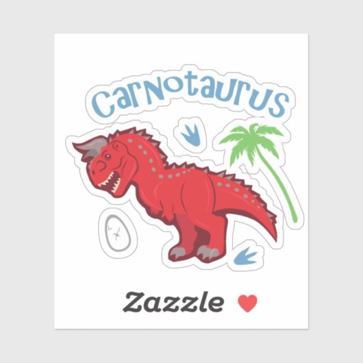 Cute Carnotaurus Sticker (Vel)