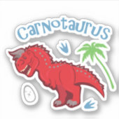 Cute Carnotaurus Sticker (Voorkant)