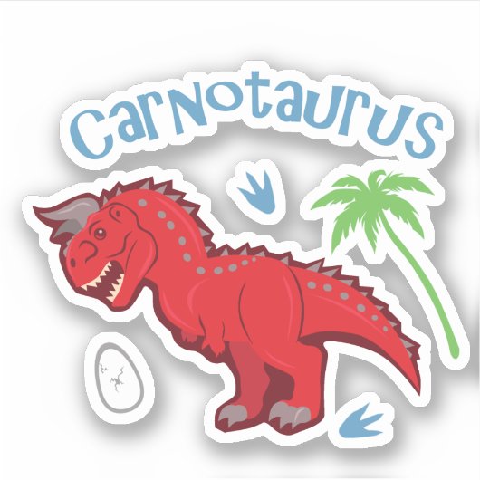 Cute Carnotaurus Sticker (Voorkant)