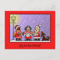 Cute Carolers & Singing Dog Personalized