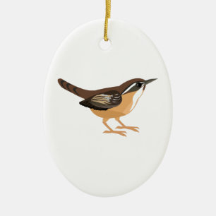 Cute Carolina Wren Keramisch Ornament