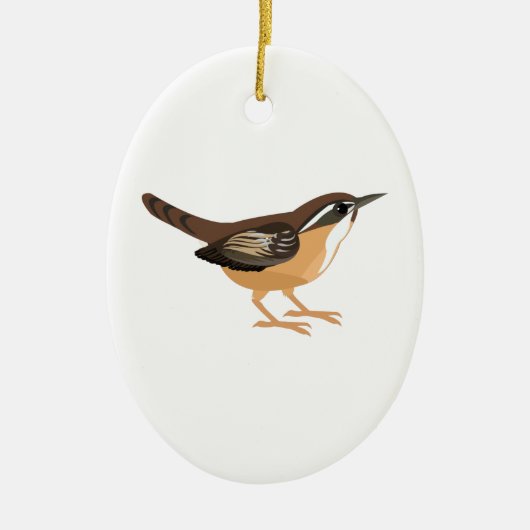 Cute Carolina Wren Keramisch Ornament (Voorkant)