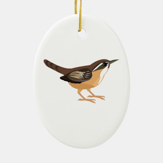 Cute Carolina Wren Keramisch Ornament (Achterkant)