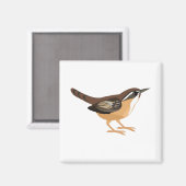 Cute Carolina Wren Magneet (Voorkant / Achterkant)