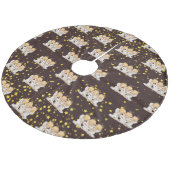 Cute Caroling Angels Fleece Tree Skirt Kerstboom Rok (Gekanteld)