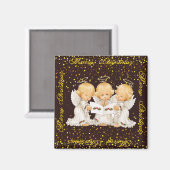 Cute Caroling Angels Magnets Magneet (Voorkant / Achterkant)