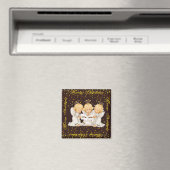 Cute Caroling Angels Magnets Magneet (Insitu (Vaatwasser))