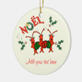 Cute Caroling Crawfish Lobster kerst Keramisch Ornament (Links)