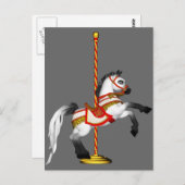 Cute Carousel Horse 1med Briefkaart (Voorkant / Achterkant)