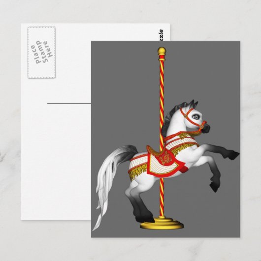 Cute Carousel Horse 1med Briefkaart (Voorkant / Achterkant)