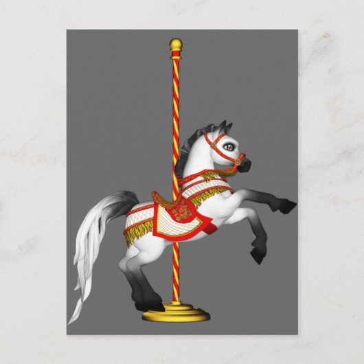Cute Carousel Horse 1med Briefkaart (Voorkant)