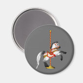 Cute Carousel Horse 1med Magneet (Voorkant / Achterkant)
