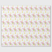 Cute Carousel Horse betonpartij Cadeaupapier (Vlak)